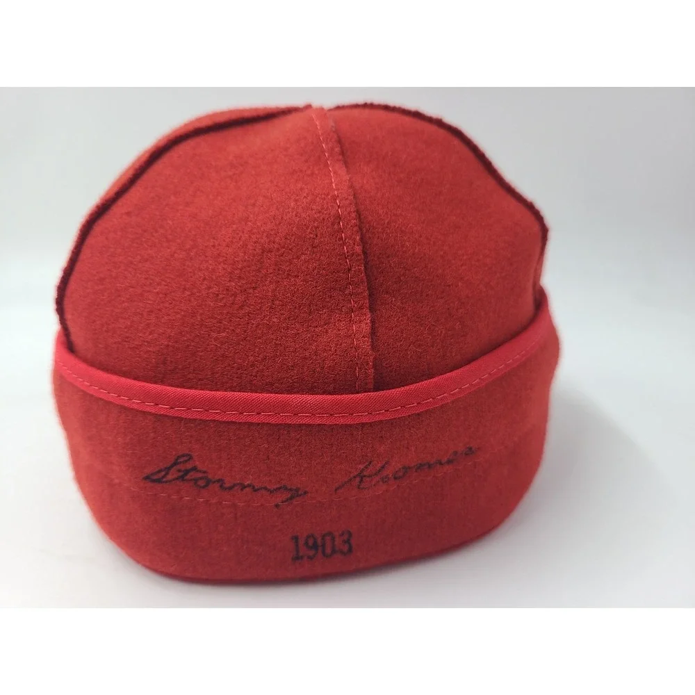 Stormy Kromer Fitted 6 5/8 Hat Cap Wool Blend Hunt Youth Men Women‎ Made USA Red